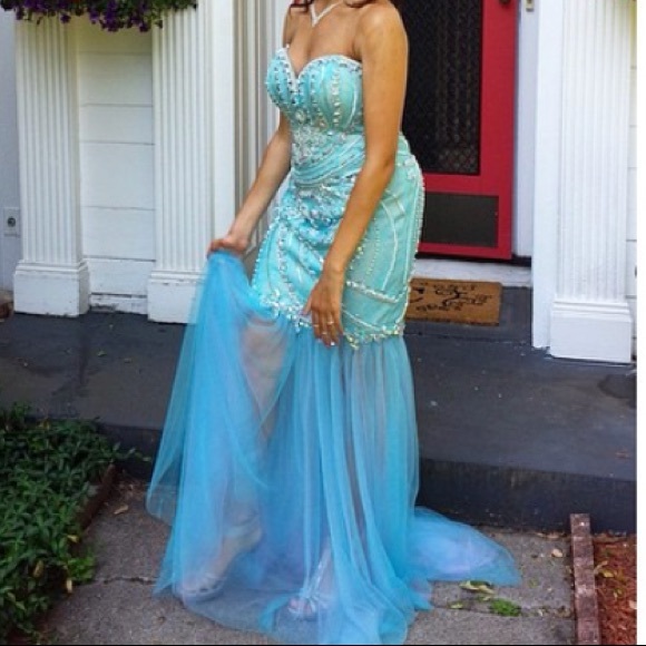 Blue & violet prom dress - Picture 2 of 2